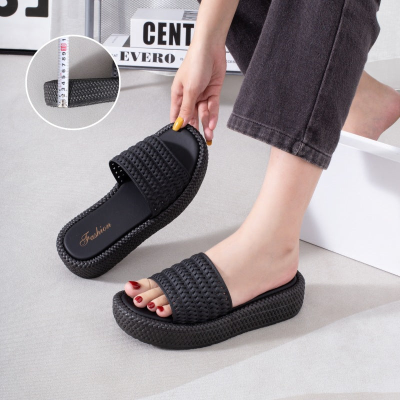 Women's Platform Espadrille Sandals featuring a modern design, lightweight black platform, and casual style suitable for everyday wear.