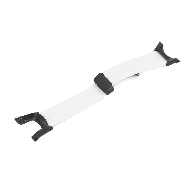 silicone watch strap with black ends on a white background