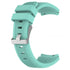 Twill Solid Color Silicone Replacement Watch Strap with silver clasp on a white background
