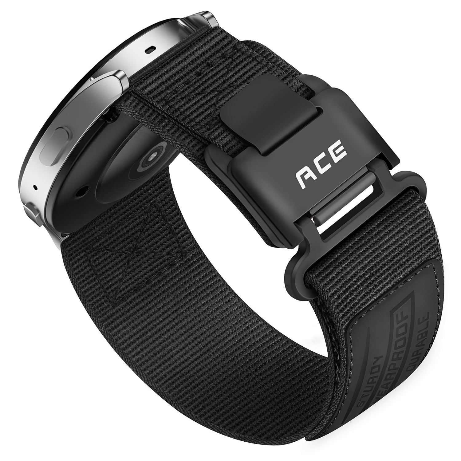 Nylon Canvas Sports Velcro Magnetic Loop Watch Strap with &