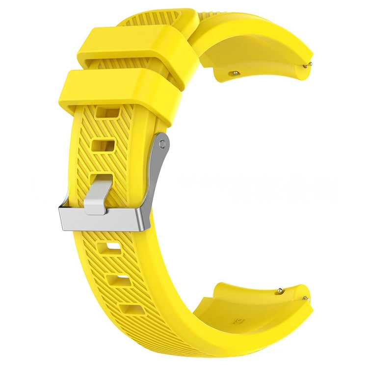Twill Solid Color Silicone Replacement Watch Strap with metal clasp on a white background