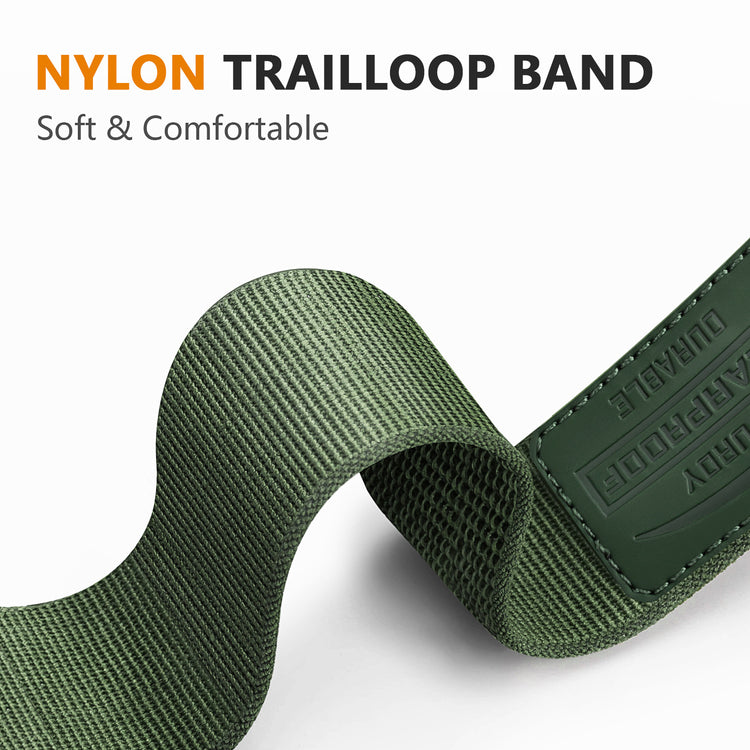 Nylon Canvas Sports Velcro Magnetic Loop Watch Strapwith text on a white background