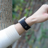 Breathable Magnetic-Attachment Perforated Watch Strap  on a blurred natural background