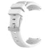 Twill Solid Color Silicone Replacement Watch Strap White watch strap on a white background