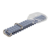 silicone replacement wristband for Watch 4 with metal clasp on a white background