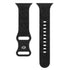 Relief 8-Character Buckle Skull Carving Silicone Watch Strap with skull and floral design on a white background