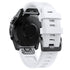Close-up of a white and black Silicone Quick-release Watch Strap on a white background