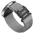 Nylon Canvas Sports Velcro Magnetic Loop Watch Strap with black buckle on a white background