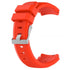 Twill Solid Color Silicone Replacement Watch Strap with metal buckle on a white background