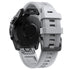 Gray Silicone Quick-release Watch Strap band on a white background