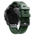 Green Silicone Quick-release Watch Strap with black case on a white background