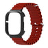  Watch Silicone Strap With Built In PC Case with black case on a white background