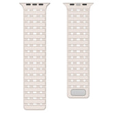 Breathable Magnetic-Attachment Perforated Watch Strap bands on a white background