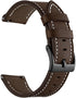 Premium Leather Watch Strap for GT3 Pro & GTR3 | 20mm & 22mm | Minimalist Design with white stitching on a white background