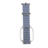silicone replacement wristband for Watch 4 with metal clasp on a white background