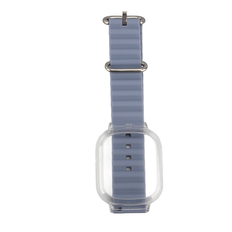 silicone replacement wristband for Watch 4 with metal clasp on a white background