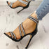 Elegant rhinestone high heel sandals for women