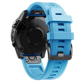  Blue Silicone Quick-release Watch Strap on a white background