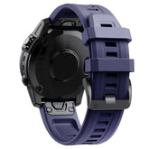 navy blue Silicone Quick-release Watch Strap on a white background