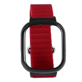  Watch Silicone Strap With Built In PC Case with black metal clasp on a white background