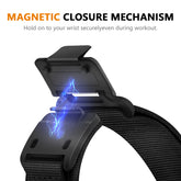 Nylon Canvas Sports Velcro Magnetic Loop Watch Strap with magnetic closure mechanism on a white background