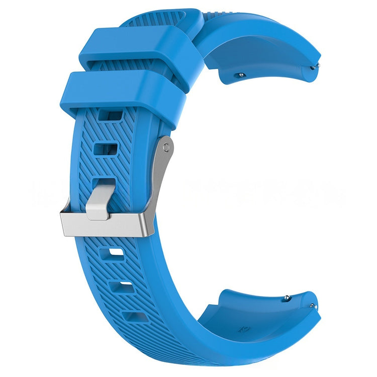 Twill Solid Color Silicone Replacement Watch Strap with metal clasp on a white background