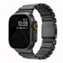 Titanium Norman Magnetic Clasp Ultra3 Watch Strap with a black metal band on a white background