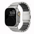 Titanium Norman Magnetic Clasp Ultra3 Watch Strap with a metallic band on a white background