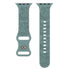 Relief 8-Character Buckle Skull Carving Silicone Watch Strapwith skull and floral design on a white background