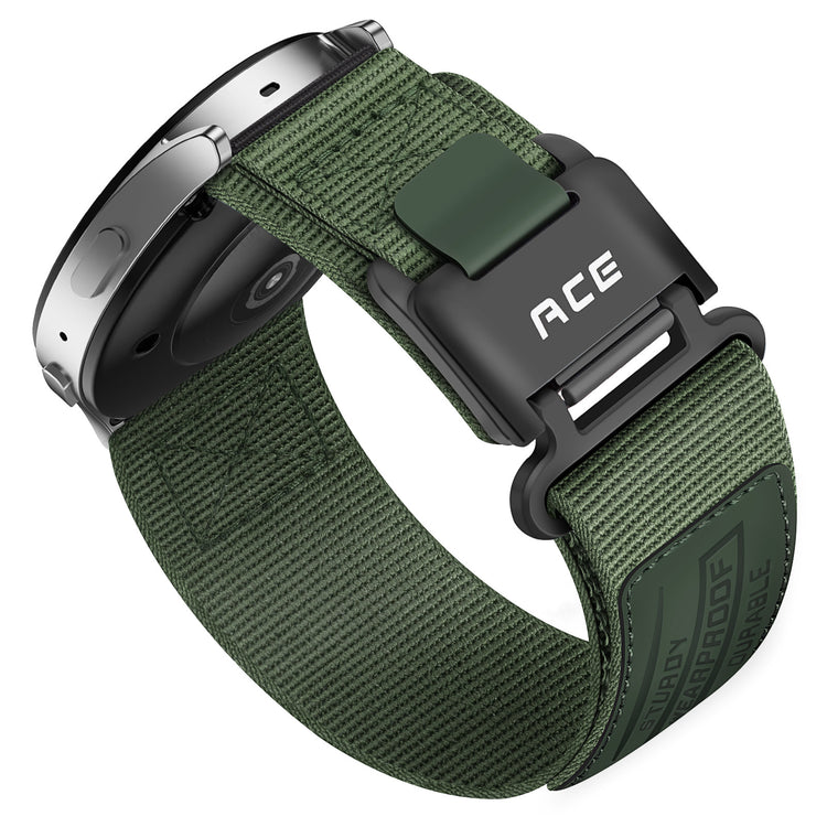 Nylon Canvas Sports Velcro Magnetic Loop Watch Strapwith black clasp on a white background